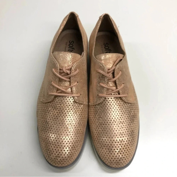 New Softwalk Willis Derby Oxford in Rose Gold Size 7W - Picture 3 of 8